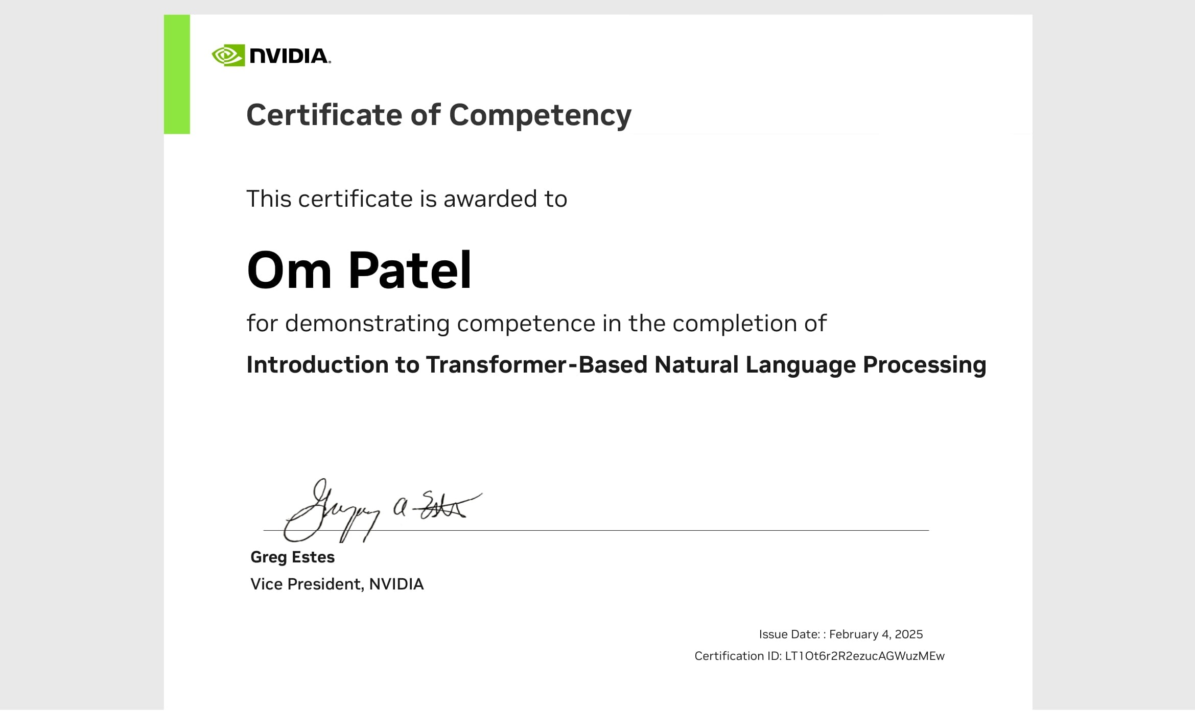 Introduction to Transformer based NLP Certificate